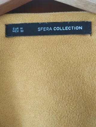 Chaqueta antelina amarilla