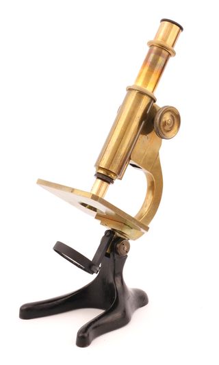 Microscopio Antiguo Inglés c.1900 Latón