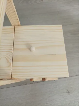 Costurero madera pino acordeón 28x25x15cm