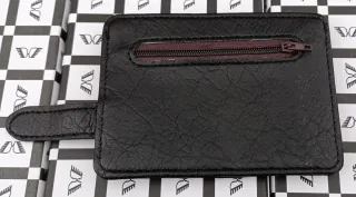 Cartera de piel hombre negra y verde