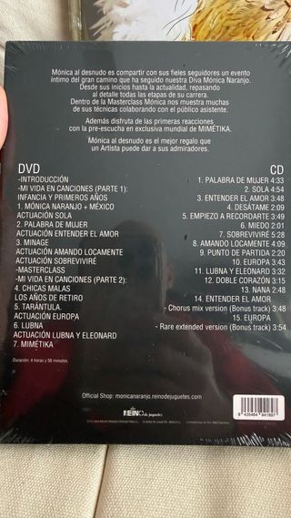 Lote MN Mónica Naranjo: Libro, CD, DVD, cassette