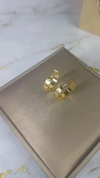 Pendientes Aro Chapado Oro 18k