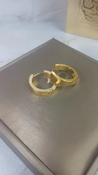 Pendientes Aro Chapado Oro 18k