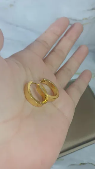 Pendientes Aro Chapado Oro 18k