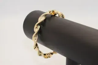 Pulsera rizada dorada