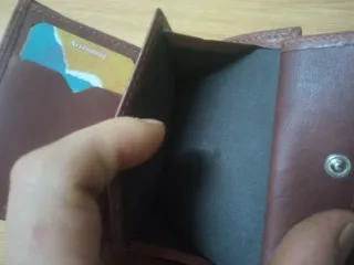 Cartera Monedero Guardia Civil Marrón Piel Cuero