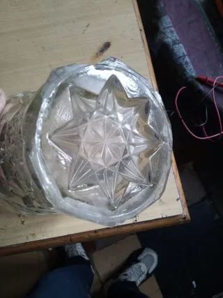 Florero Cristal Bohemia Diseño Estrellas