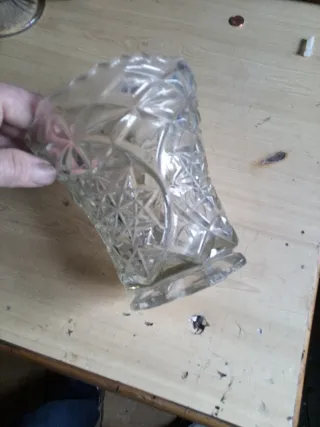 Florero Cristal Bohemia Diseño Estrellas