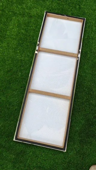 Cuadro tríptico Hojas Tropicales 90x90