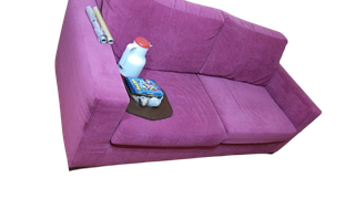 Divano 2 posti fucsia tessuto