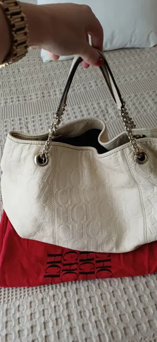 Bolso CH carolina herrera Beige/Crudo mano y hombr
