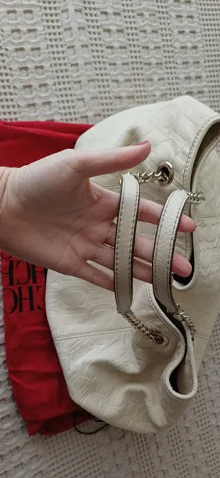 Bolso CH carolina herrera Beige/Crudo mano y hombr