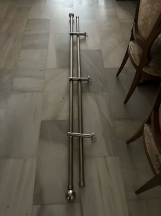 Doble barra cortina metal