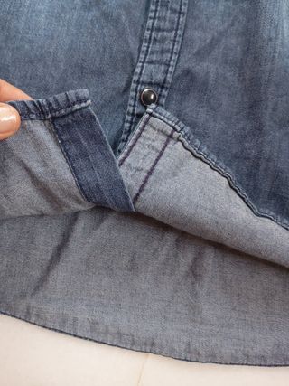 Camisa tejana color azul de niño Lefties