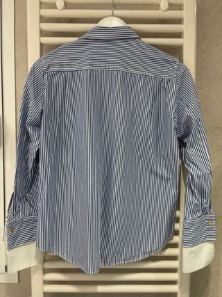 Camisa Zara Rayas Azul Blanco