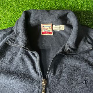 Forro Polar Champion Negro Media Cremallera