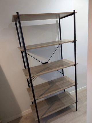 Estantería VANDBORG Roble Claro/Negro