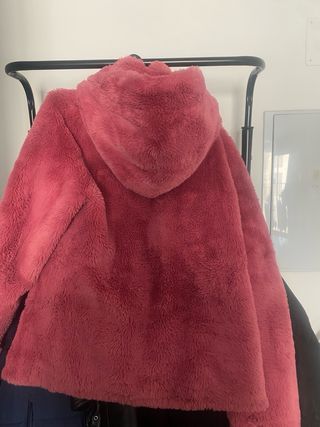 Abrigo rosa de pelo