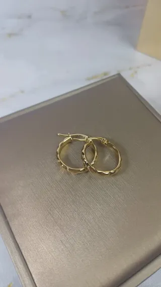 Pendientes Aro Pequeños Chapado Oro 18k