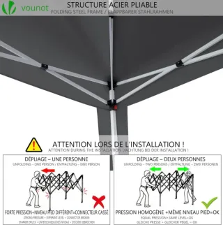 Carpa  Plegable VOUNOT 3x3m Azul