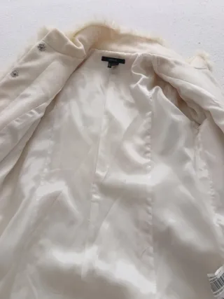 Abrigo Zara Mujer Talla L Blanco