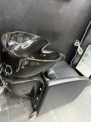 Lavacabezas barbería de color negro