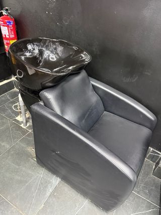 Lavacabezas barbería de color negro