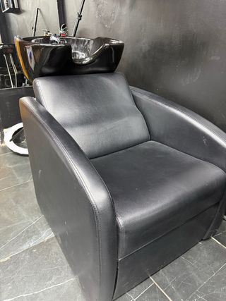 Lavacabezas barbería de color negro