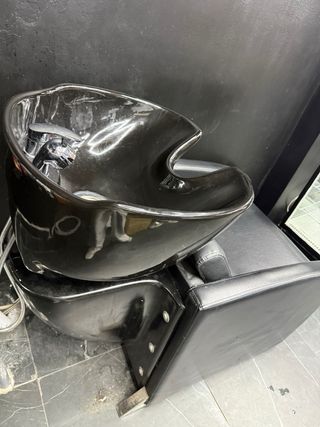 Lavacabezas barbería de color negro