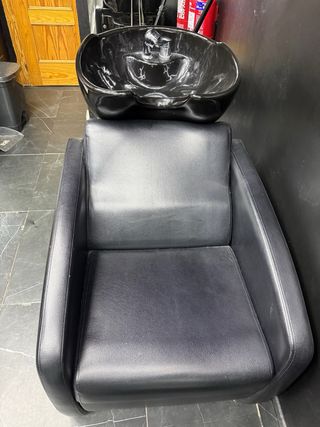 Lavacabezas barbería de color negro