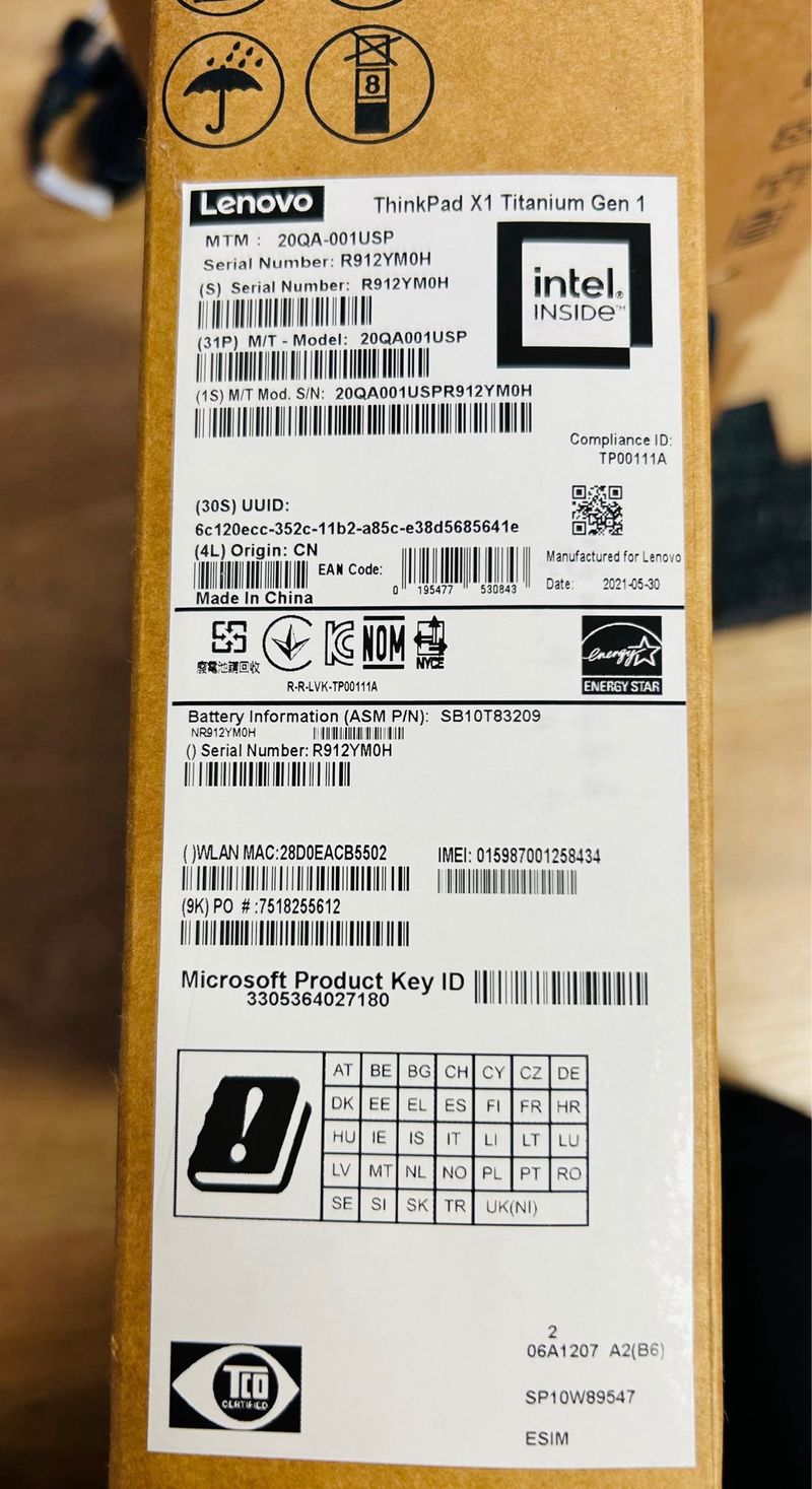 Lenovo ThinkPad X1 Titanium Gen 1 afbeelding 7