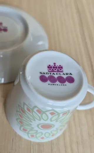 Juego Café Porcelana Vintage Santa Clara