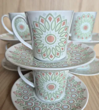 Juego Café Porcelana Vintage Santa Clara