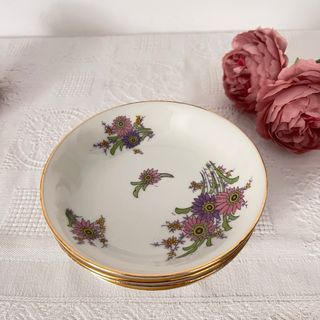 4 Cuencos Haviland Porcelana Flores Francia