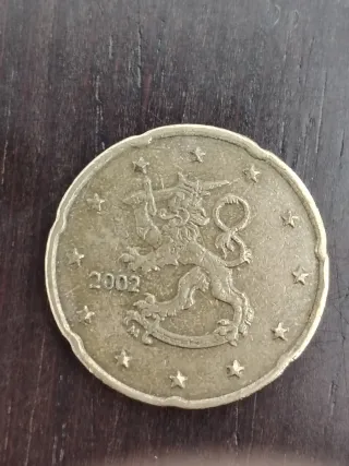 Moneda 20 céntimos Finlandia 2002