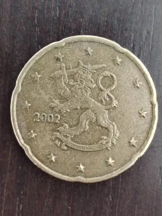 Moneda 20 céntimos Finlandia 2002