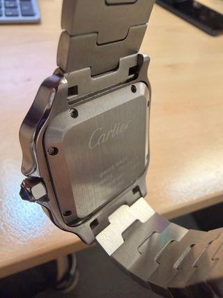 Reloj Cartier Santos Plata y Blanco