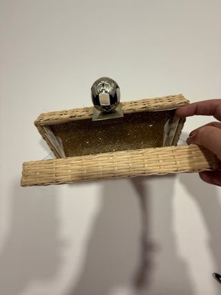 Cartera/Bolso artesano beige/multicolor