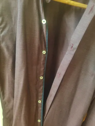 Camisa Zara Slim Fit S Morado