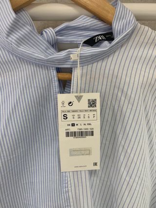 Camisa Zara rayas lazo