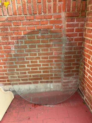 Tapa de cristal redonda biselada 125 cm