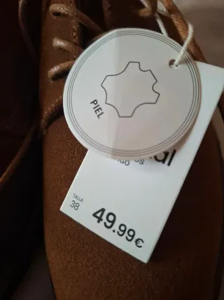 Zapatos de ante marrón talla 38
