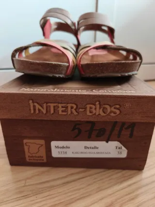 Sandalias INTER-BIOS Piel Talla 38 Multicolor