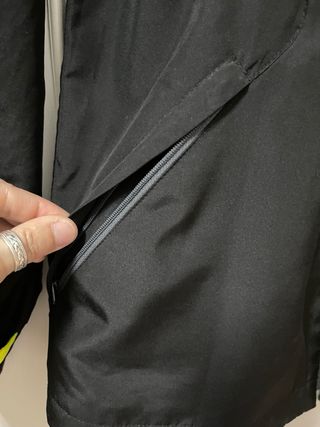 Cortavientos Kalenji Negro/Amarillo Talla L