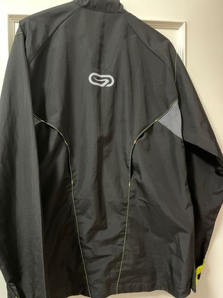 Cortavientos Kalenji Negro/Amarillo Talla L