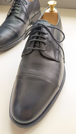 Testoni Derby Pelle Nera 40.5