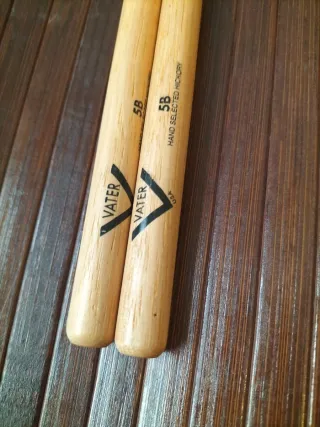 Baquetas batería Vater 5B Hickory Ligeras nuevas