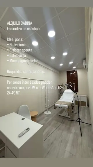 Alquilo  cabina en centro de estética