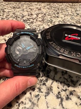 Reloj Casio G-Shock Negro y Azul Modelo GA‑110CD‑1