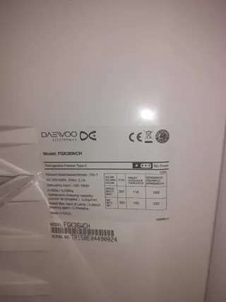 Nevera Daewoo A+ Blanca